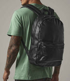 BagBase Faux Leather Backpack | Black