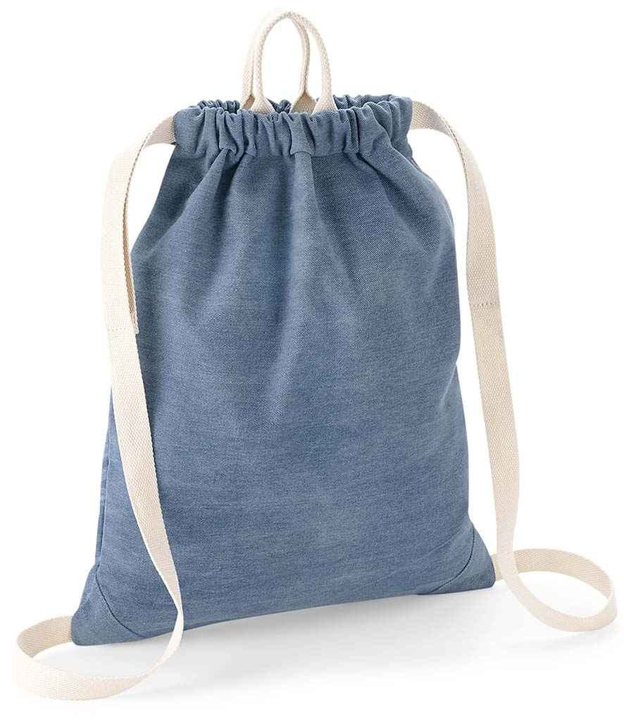 BagBase Denim Gymsac – Durable and Stylish Drawstring Gym Bag in Classic Denim Design