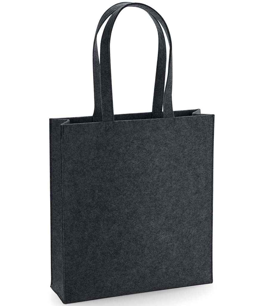 BagBase Felt Tote Bag with Durable Construction and Stylish Melange Finish