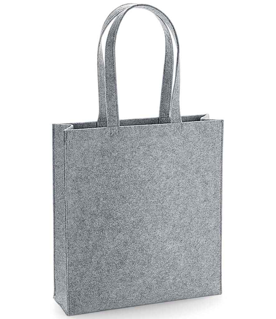 BagBase Felt Tote Bag with Durable Construction and Stylish Melange Finish