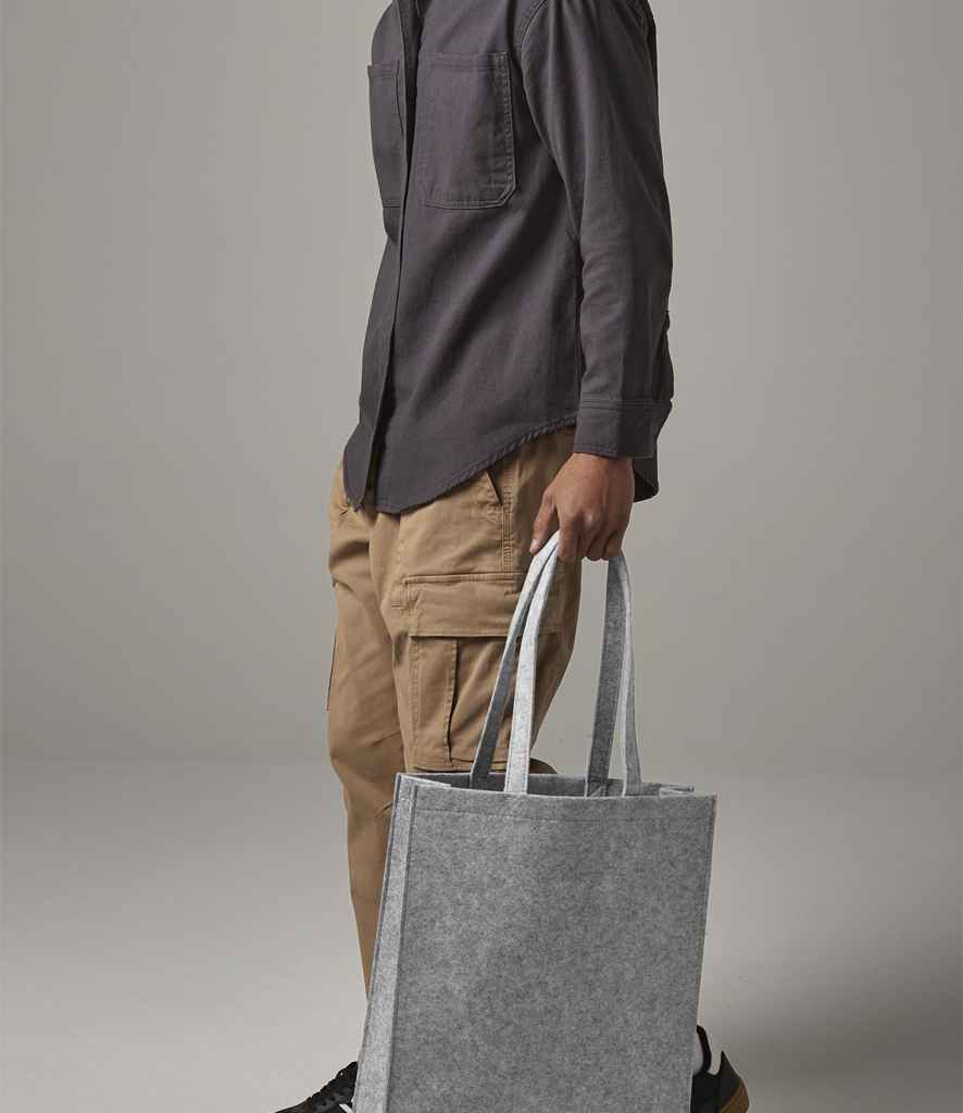 BagBase Felt Tote Bag with Durable Construction and Stylish Melange Finish