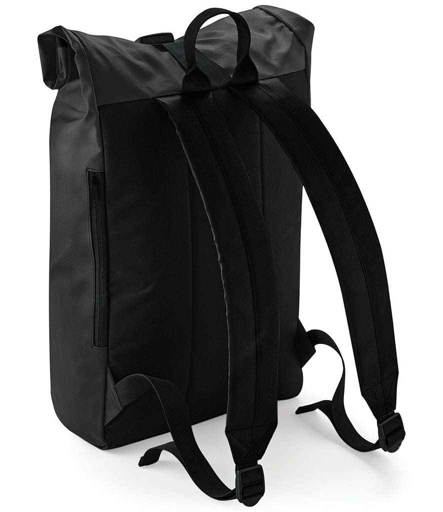 BagBase Tarp Roll-Top Backpack | Black