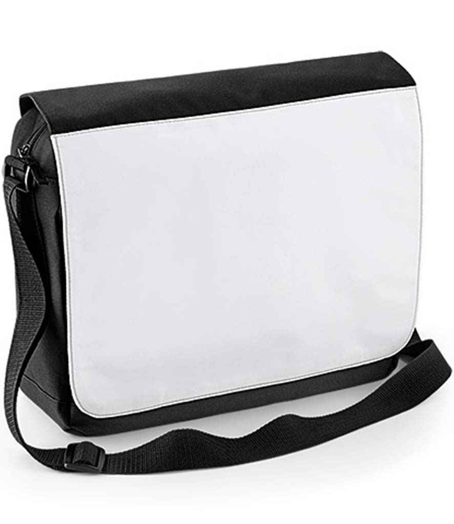 BagBase Sublimation Messenger Bag | Black