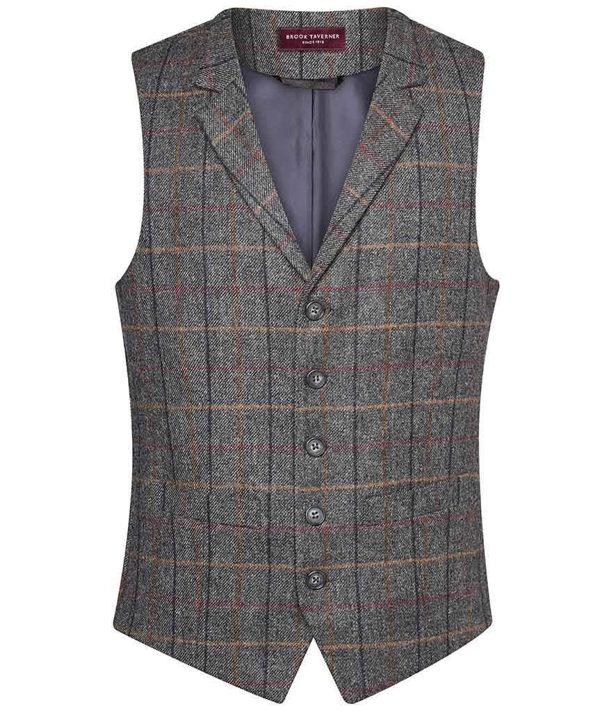Brook Taverner Memphis Waistcoat in Classic Checked and Herringbone Patterns