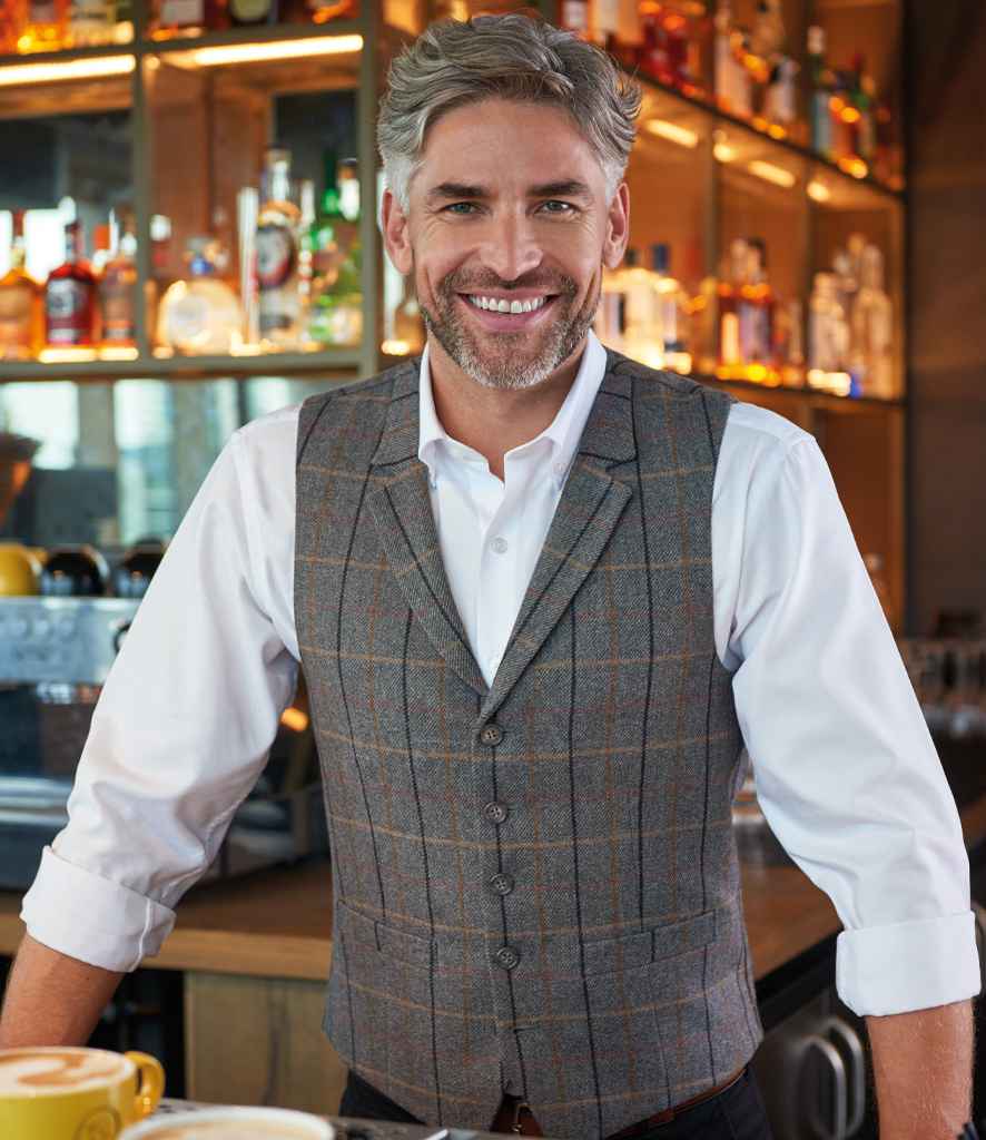 Brook Taverner Memphis Waistcoat in Classic Checked and Herringbone Patterns