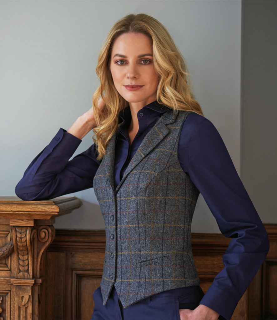Brook Taverner Ladies Nashville Waistcoat in Classic Checked and Herringbone Patterns