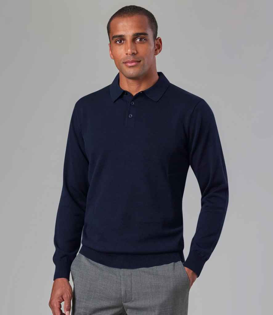 Brook Taverner Casper Knitted Long Sleeve Polo Shirt