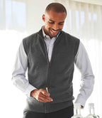 Brook Taverner Lincoln Knitted Zip Gilet with Front Zip and Classic Design