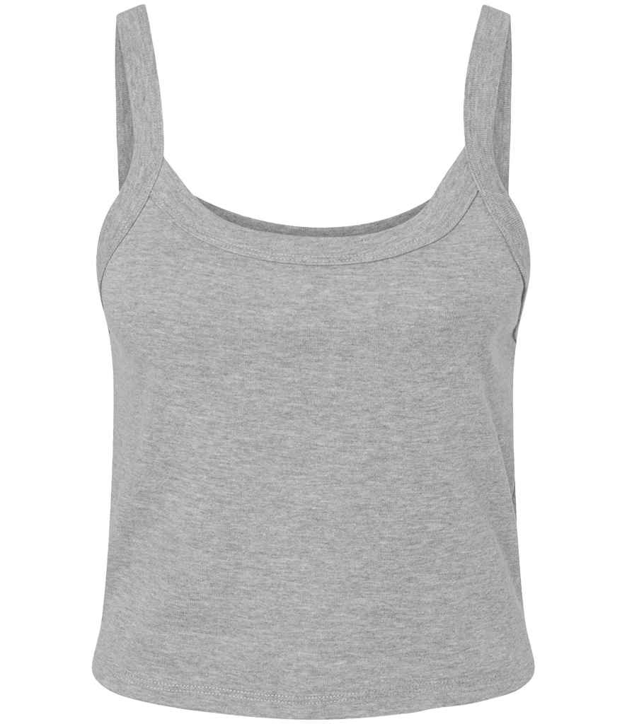 Bella Ladies Micro Rib Spaghetti Strap Tank Top in Solid and Heather Blends
