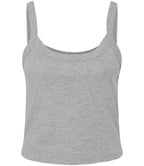 Bella Ladies Micro Rib Spaghetti Strap Tank Top in Solid and Heather Blends