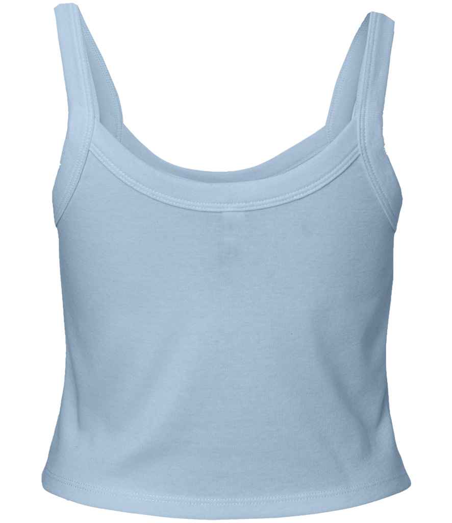 Bella Ladies Micro Rib Spaghetti Strap Tank Top | Solid Blend