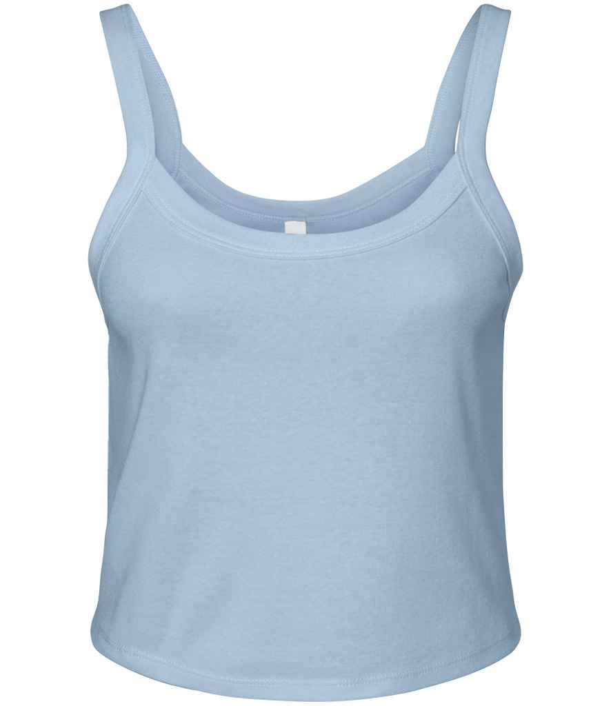 Bella Ladies Micro Rib Spaghetti Strap Tank Top | Solid Blend