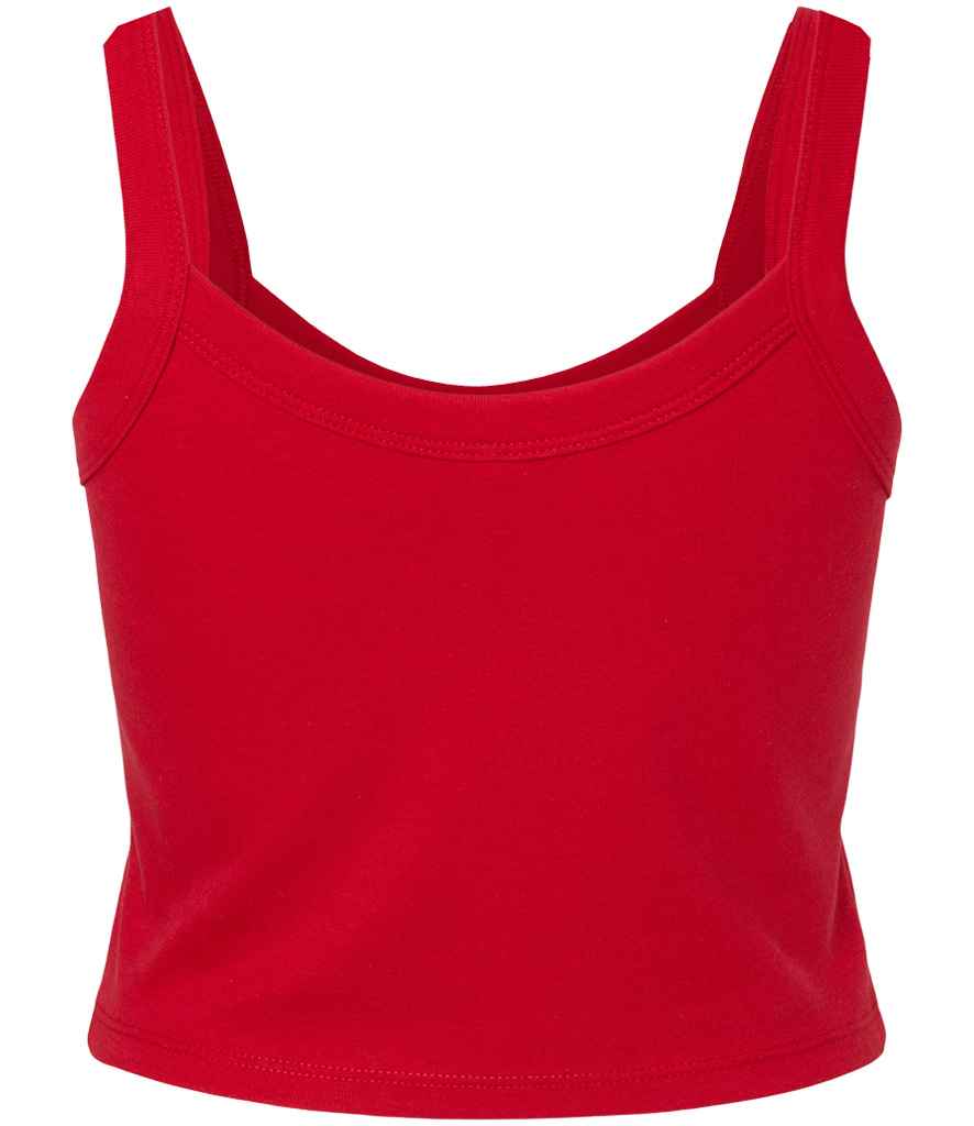 Bella Ladies Micro Rib Spaghetti Strap Tank Top in Solid and Heather Blends