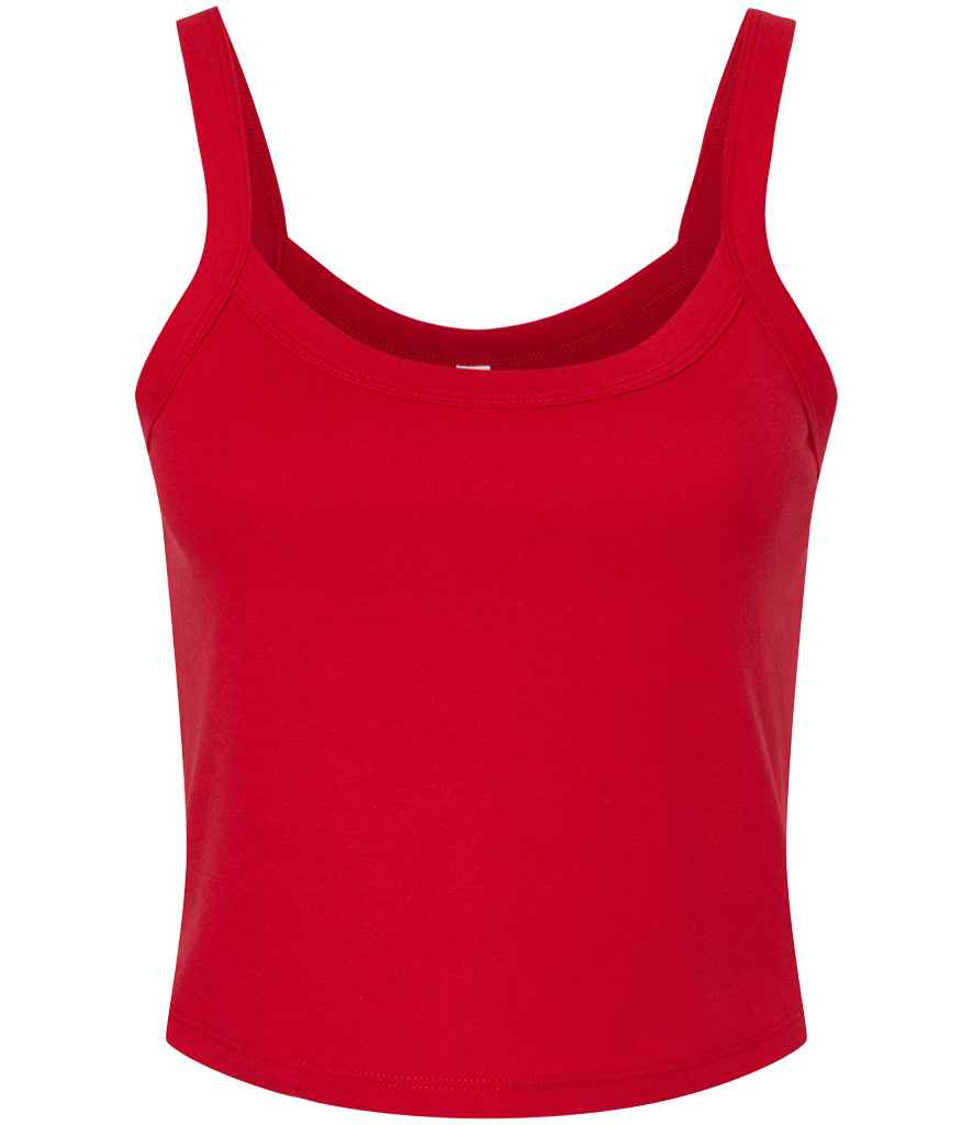 Bella Ladies Micro Rib Spaghetti Strap Tank Top in Solid and Heather Blends