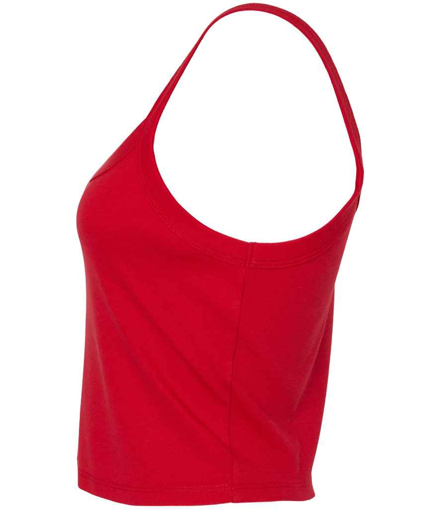 Bella Ladies Micro Rib Spaghetti Strap Tank Top in Solid and Heather Blends