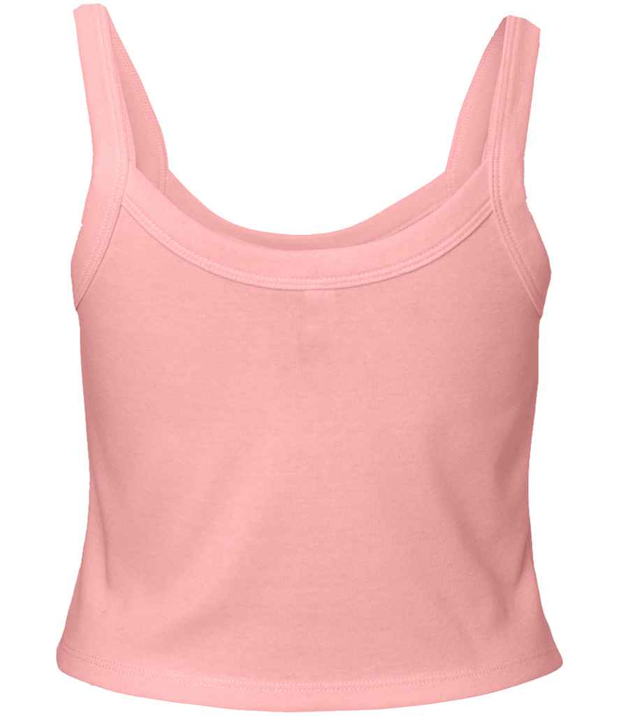 Bella Ladies Micro Rib Spaghetti Strap Tank Top in Solid and Heather Blends