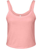 Bella Ladies Micro Rib Spaghetti Strap Tank Top in Solid and Heather Blends