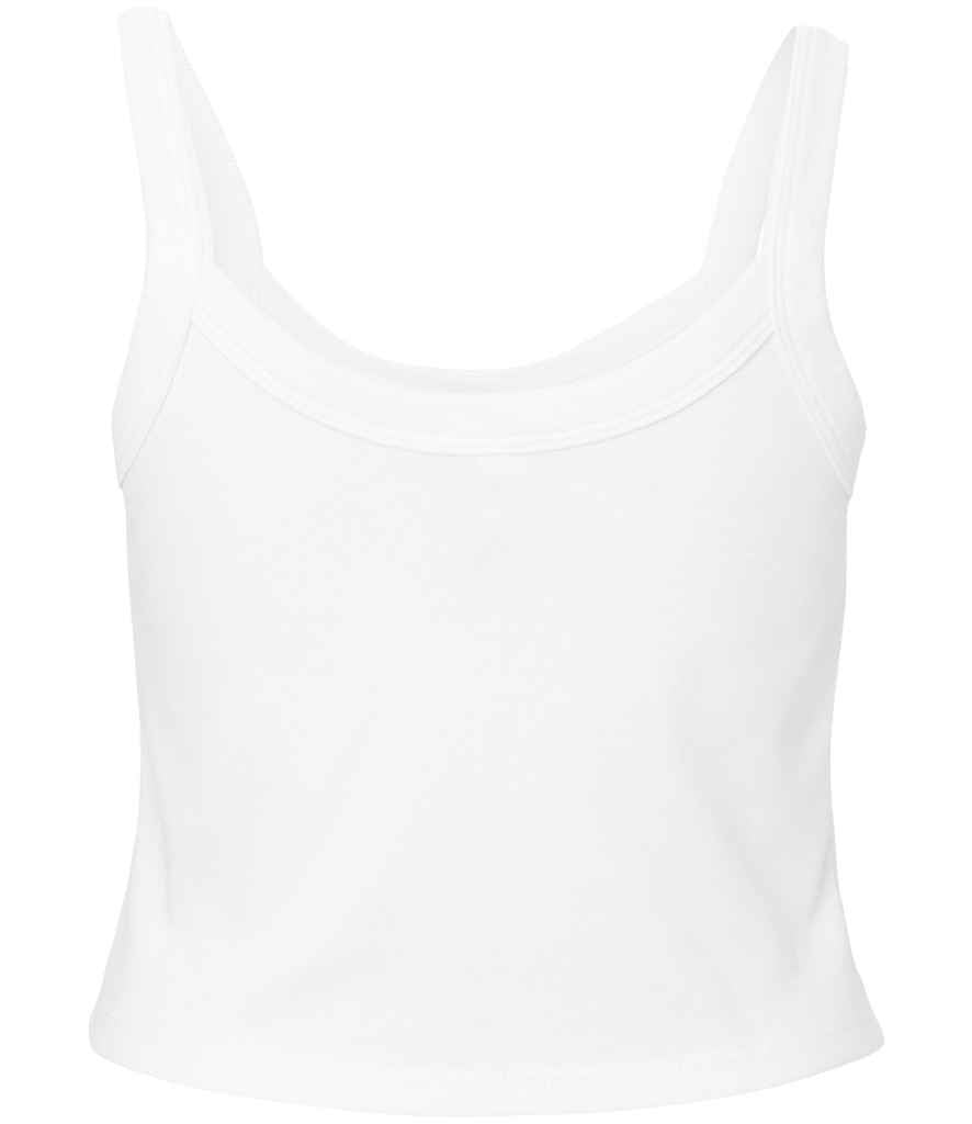 Bella Ladies Micro Rib Spaghetti Strap Tank Top | Solid Blend