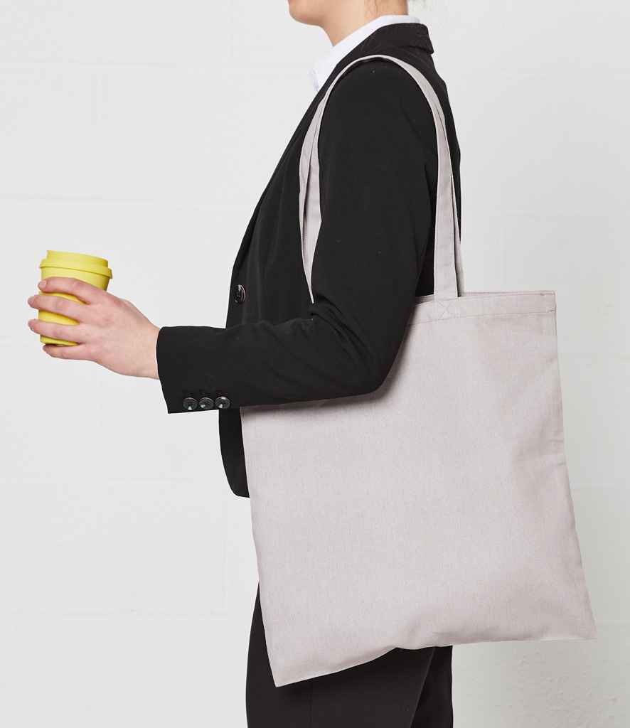 Brand Lab Cotton Long Handle Shopper Tote Bag with Durable Handles and Spacious Design