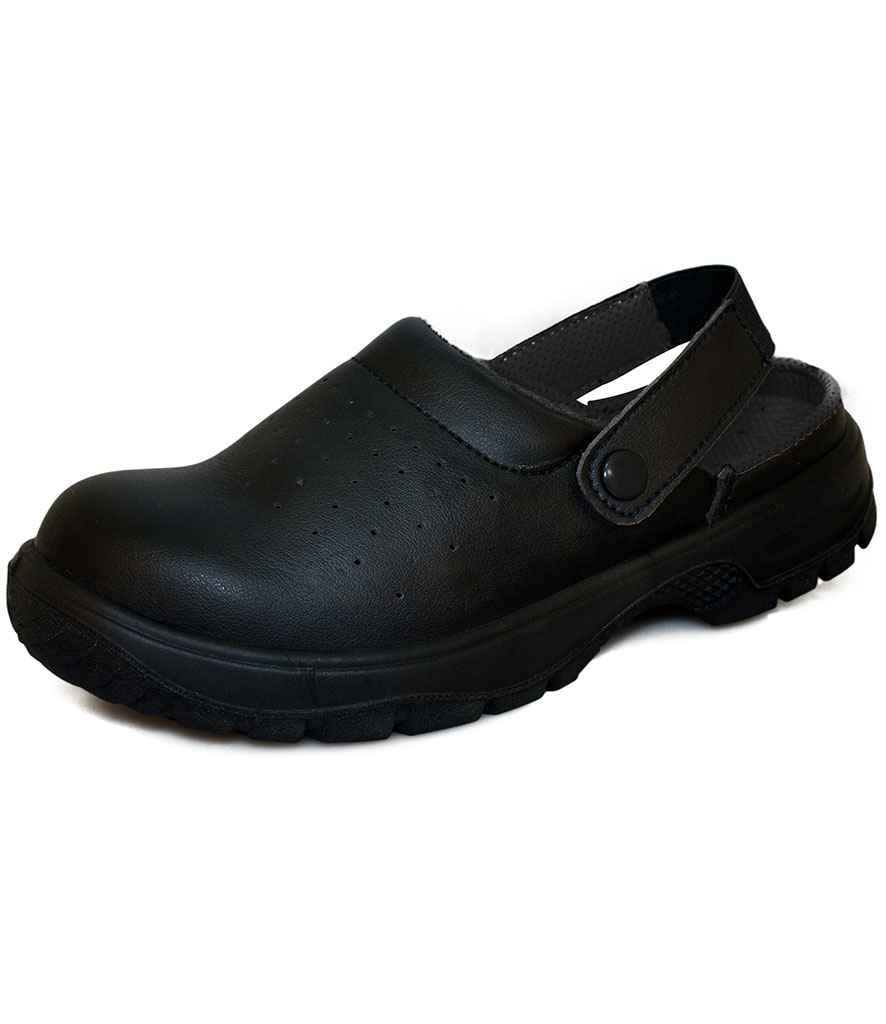 Comfort Grip Sandal with Heel Strap | Black