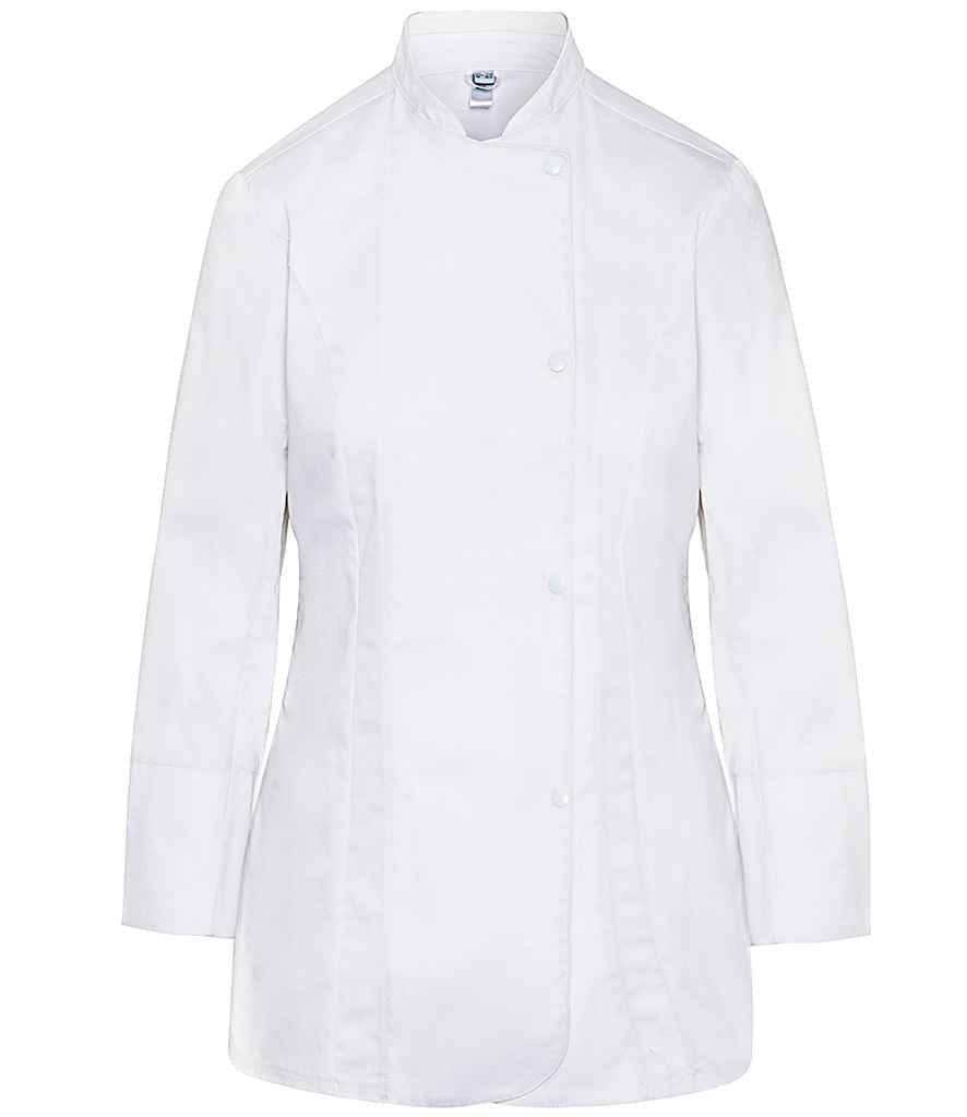 Dennys Ladies Long Sleeve Premium Chef's Jacket | White