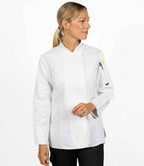 Dennys Ladies Long Sleeve Premium Chef's Jacket | White