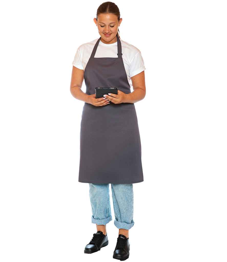 Dennys Polyester Bib Apron with Adjustable Neck Strap and Front Pocket for Durable Use