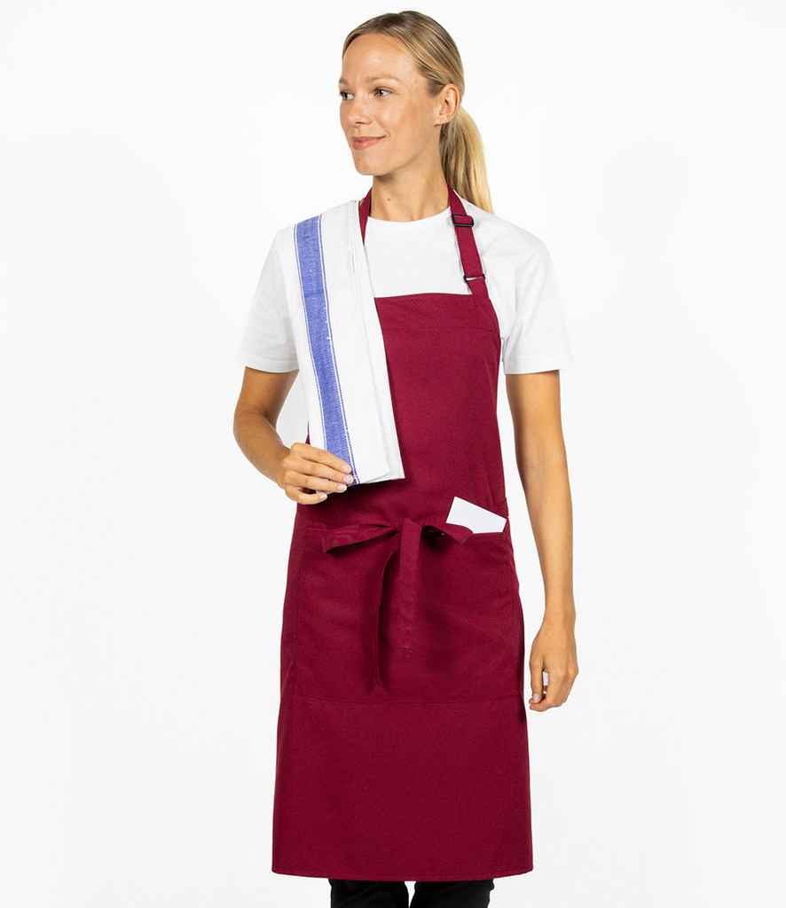 Dennys Polyester Bib Apron with Pocket