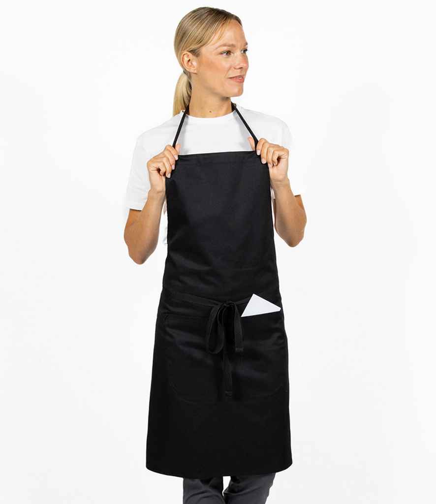 Dennys Bib Apron with Pocket | Black