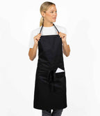 Dennys Bib Apron with Pocket | Black