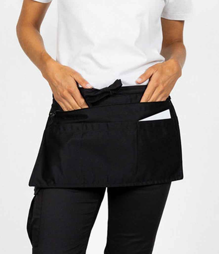 Dennys Zip Pocket Apron | Black