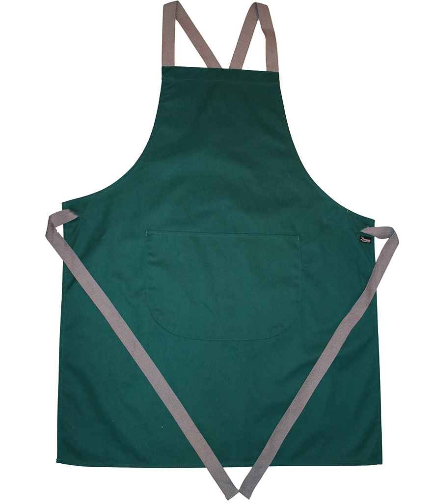 Dennys Cross Back Apron with Adjustable Straps and Front Pocket for Kitchen and Work Use