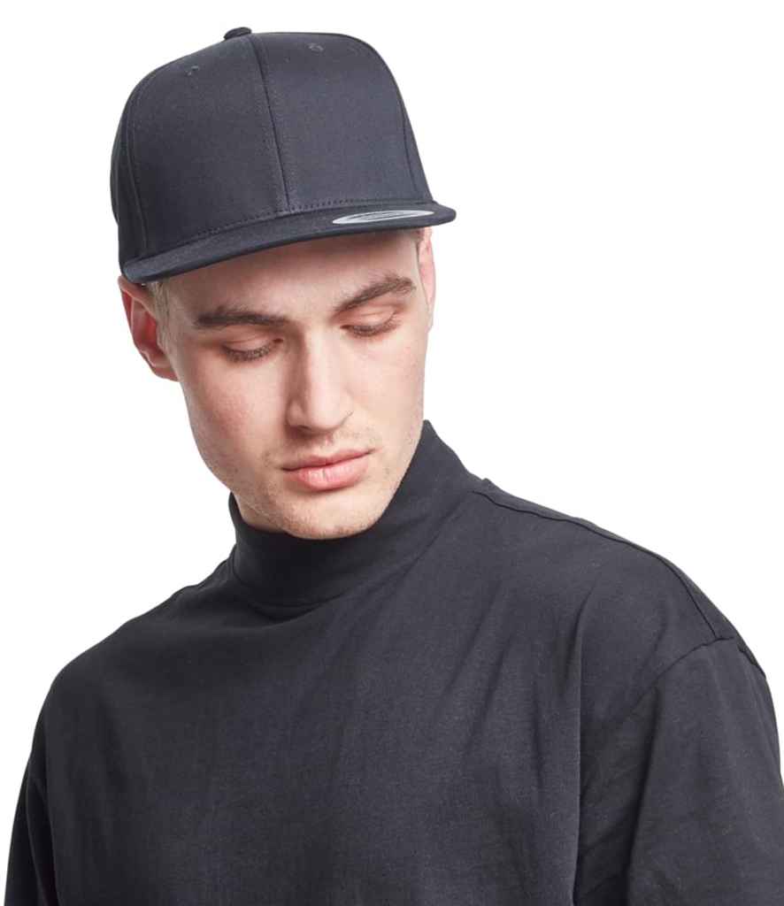 Flexfit Organic Cotton Snapback Cap with Adjustable Closure and Classic Fit Design