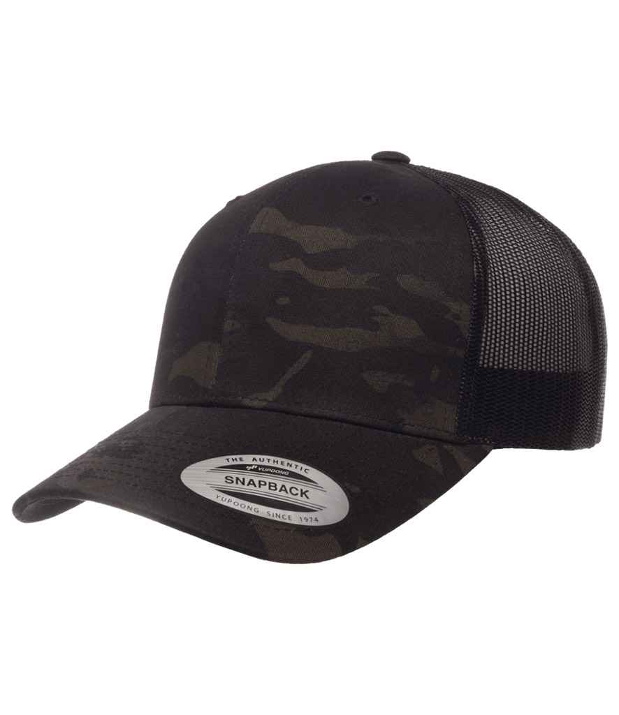 Flexfit Multicam® Retro Trucker Cap | Black Multicam