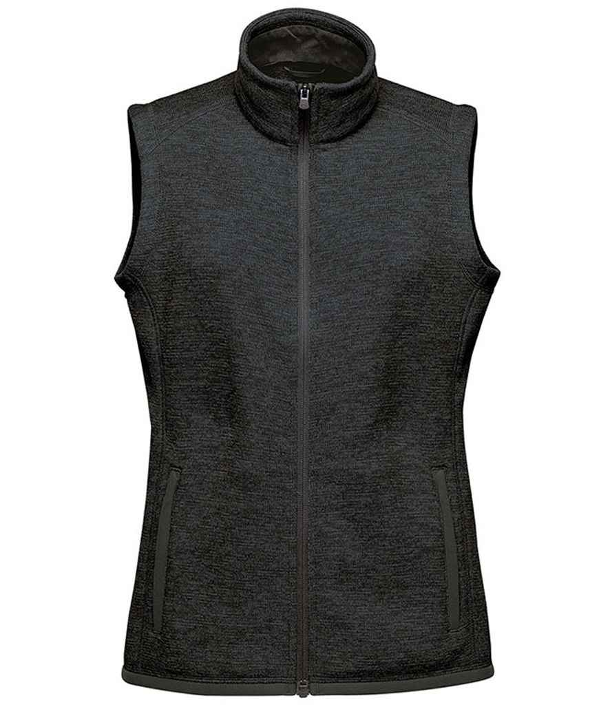 Stormtech Ladies Avalante Full Zip Knitted Fleece Gilet | Black Heather