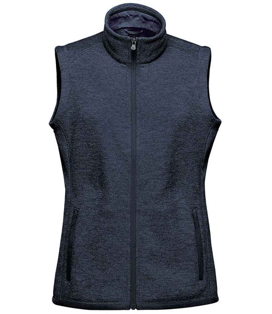Stormtech Ladies Avalante Full Zip Knitted Fleece Gilet | Navy Heather