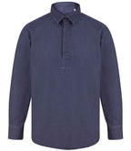 Front Row Pullover Drill Shirt | Washed Navy
