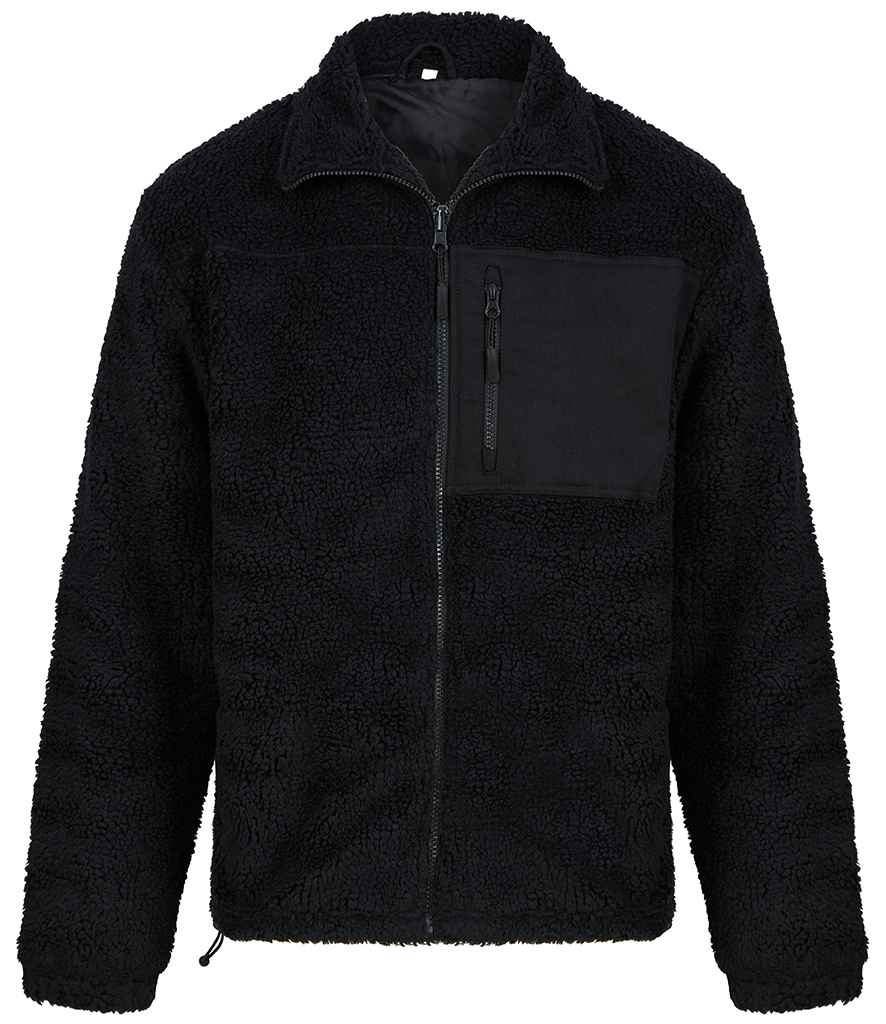 Front Row Recycled Sherpa Fleece Jacket with Cozy Warmth and Sustainable Design