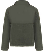 Front Row Recycled Sherpa Fleece Jacket | Dark Olive