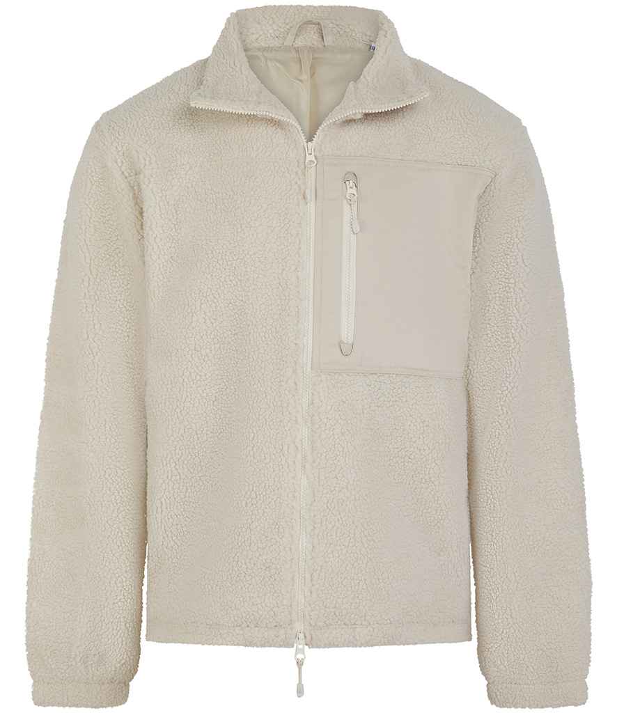 Front Row Recycled Sherpa Fleece Jacket | Natural