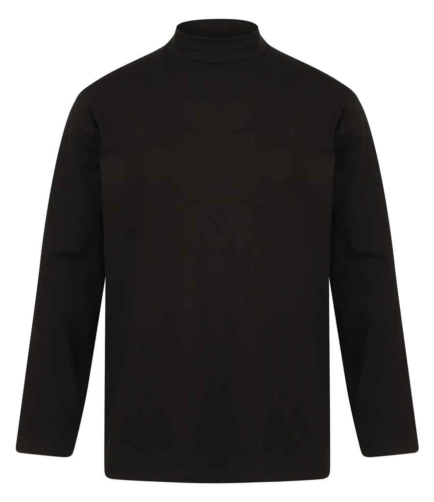Henbury Long Sleeve Roll Neck Top with Classic Fit and Comfortable Fabric