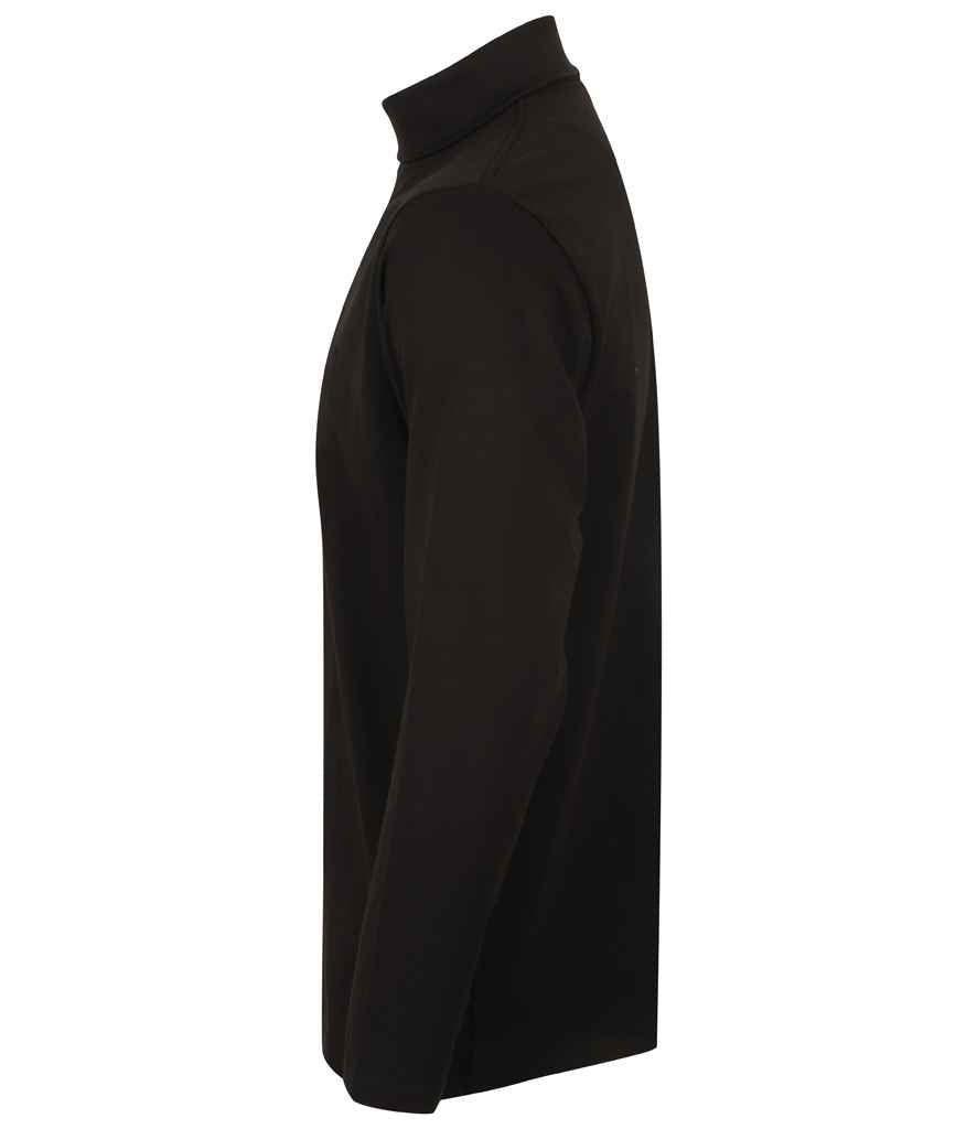 Henbury Long Sleeve Roll Neck Top with Classic Fit and Comfortable Fabric