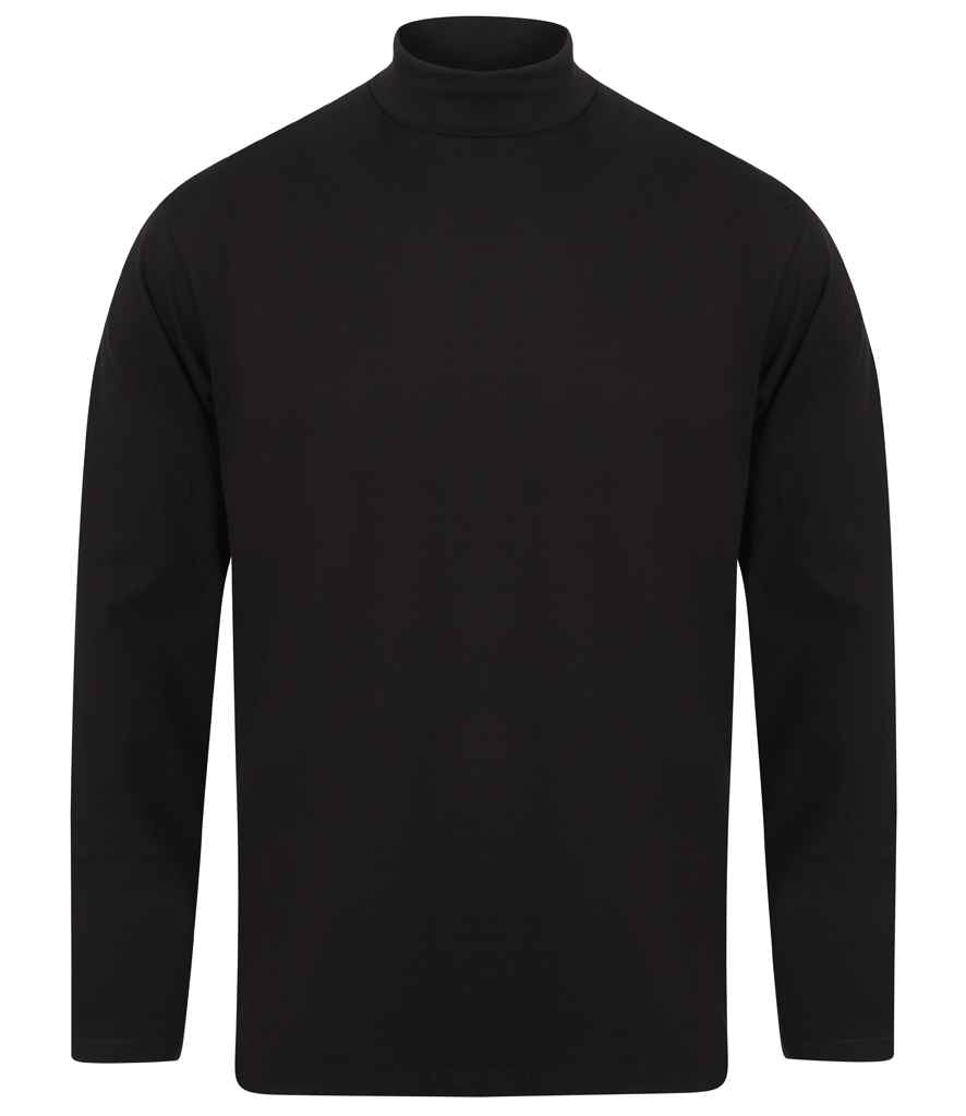Henbury Long Sleeve Roll Neck Top with Classic Fit and Comfortable Fabric
