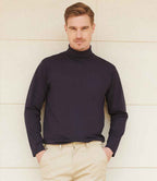 Henbury Long Sleeve Roll Neck Top with Classic Fit and Comfortable Fabric