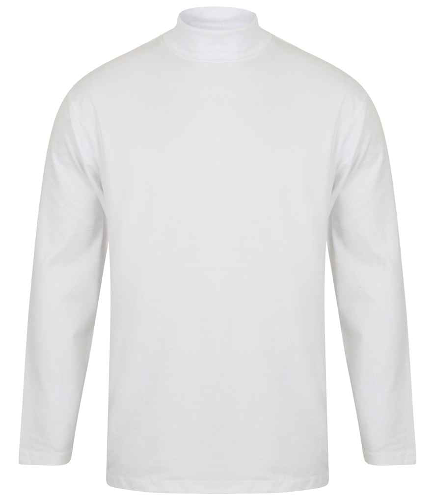 Henbury Long Sleeve Roll Neck Top with Classic Fit and Comfortable Fabric