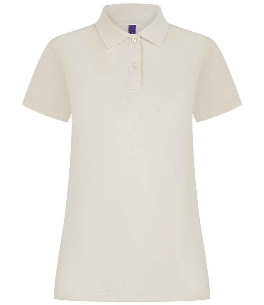 Henbury Ladies Coolplus® Wicking Piqué Polo Shirt | Natural