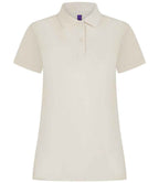 Henbury Ladies Coolplus® Wicking Piqué Polo Shirt | Natural