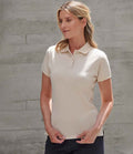 Henbury Ladies Coolplus® Wicking Piqué Polo Shirt | Natural