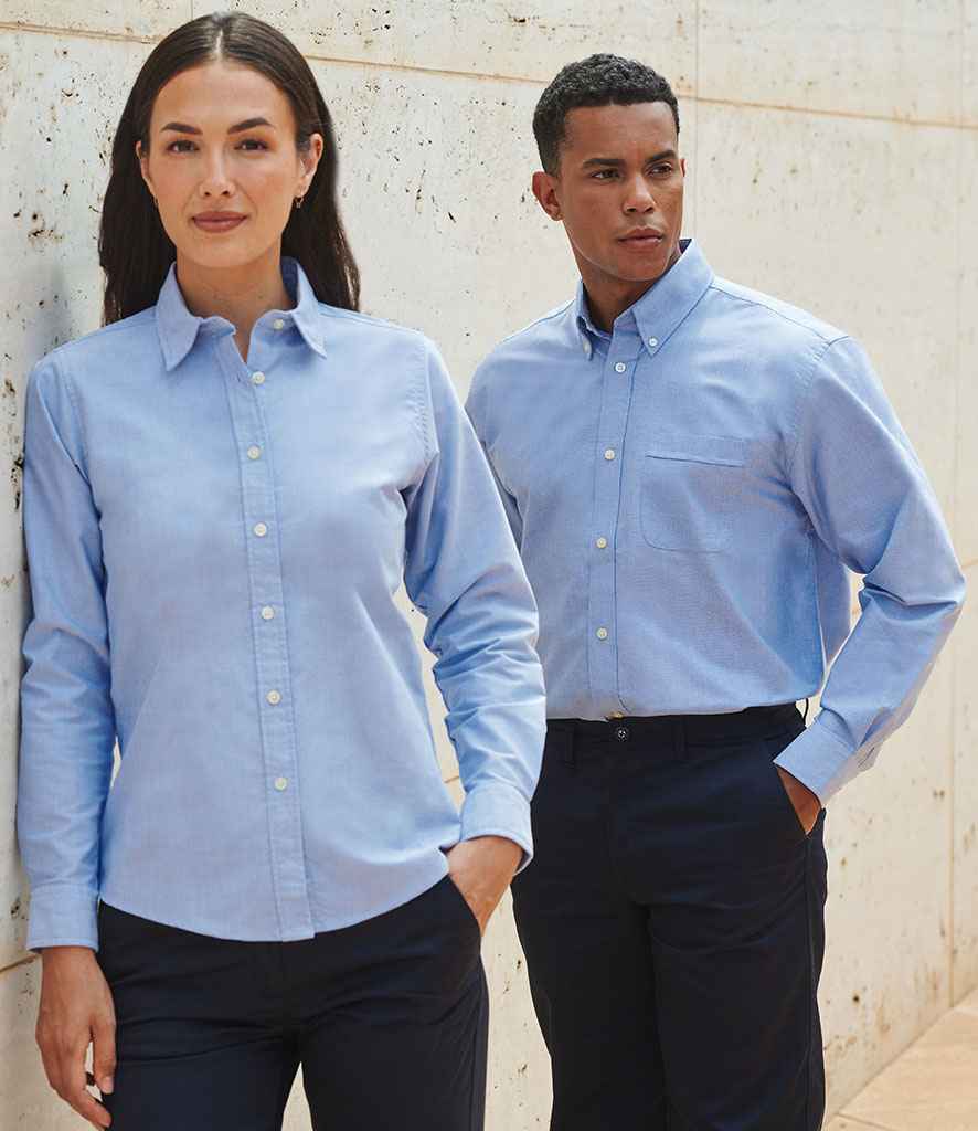 Henbury Ladies Long Sleeve Classic Oxford Shirt