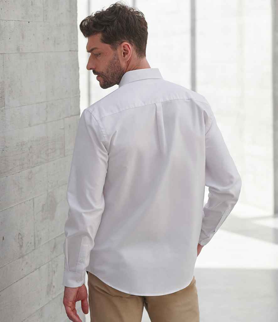 Henbury Modern Long Sleeve Classic Fit Oxford Shirt